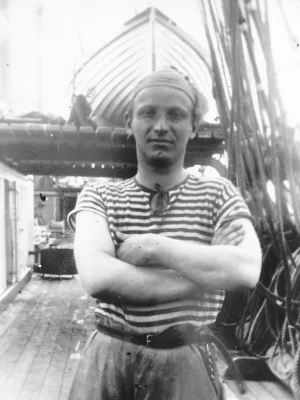 Bohdan as a young sailor on the Lwów, 1923